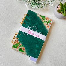 Load image into Gallery viewer, Green Leaves Notebook &amp; Bookmark Set Refillable
