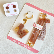 Load image into Gallery viewer, Custom Set of 3 (Bookmark, Keychain &amp; earring)
