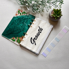 Load image into Gallery viewer, Green Leaves Notebook &amp; Bookmark Set Refillable
