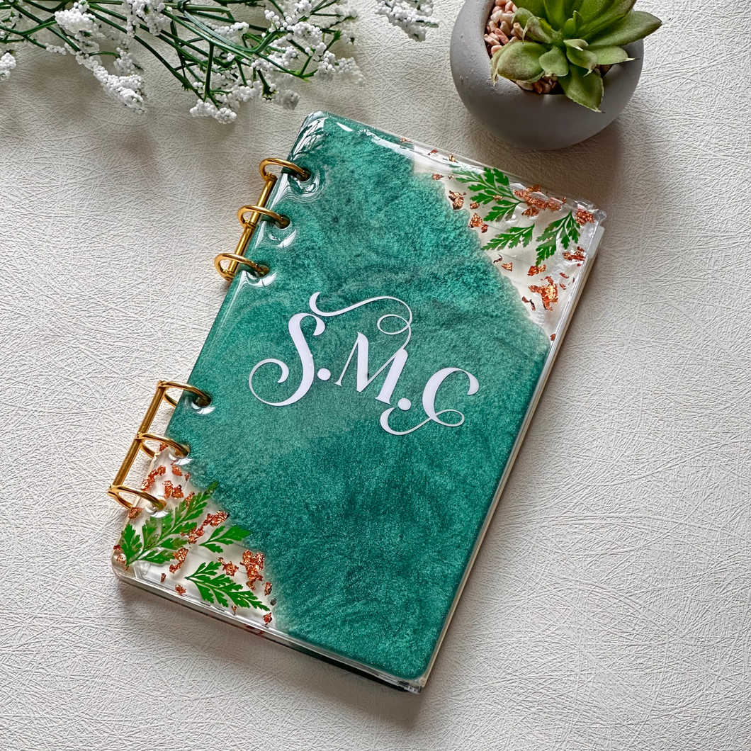 Green Leaves Notebook & Bookmark Set Refillable