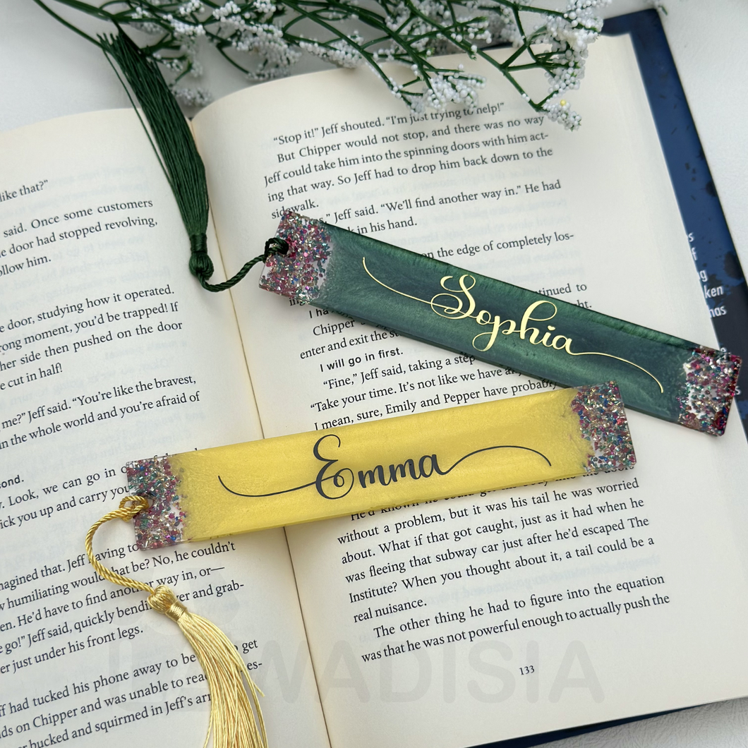 Custom Colorful Glass Gravel Bookmark