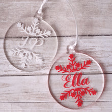 Load image into Gallery viewer, Personalized Acrylic Flake Ornament
