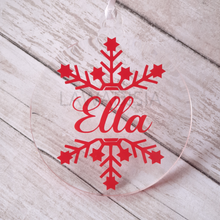 Load image into Gallery viewer, Personalized Acrylic Flake Ornament
