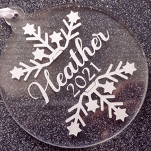 Load image into Gallery viewer, Personalized Acrylic Flake Ornament
