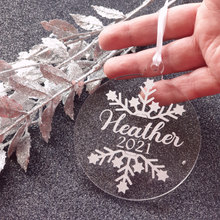 Load image into Gallery viewer, Personalized Acrylic Flake Ornament
