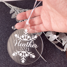 Load image into Gallery viewer, Personalized Acrylic Flake Ornament
