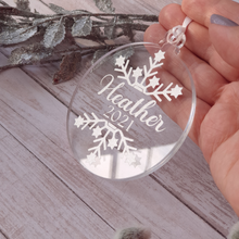 Load image into Gallery viewer, Personalized Acrylic Flake Ornament
