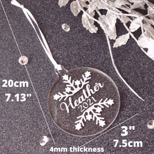 Load image into Gallery viewer, Personalized Acrylic Flake Ornament
